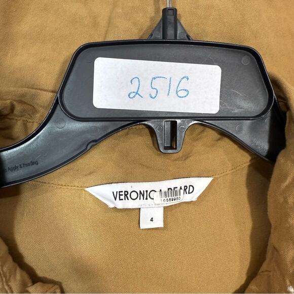 Veronica Beard Adavi Pleated Button-Front Dress Size 4 in Light Brown - Picture 2 of 10